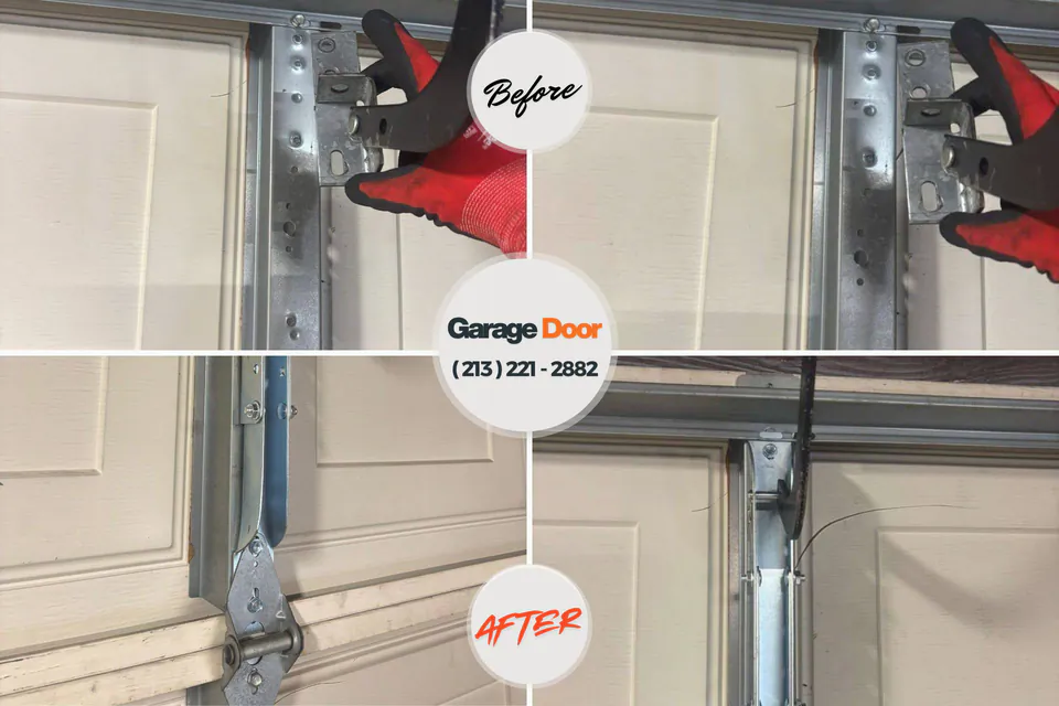 Before and after: garage door repair Ashland, AL